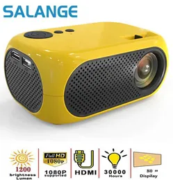 Projetores Salange M24 Mini LED Projector portátil 3D Cinema Player Player Sem fio Mesma tela Vídeo móvel 1080p Filme via HD Port J240509