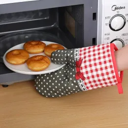 Bawełniany druk przeciwzgasowy Rękawiczki mikrofalowe Mikrofalowe rękawiczki do pieczenia w kuchni Rękawiczki do izolacji cieplnej Rękawiczki kuchenne Rękawiczki kuchenne
