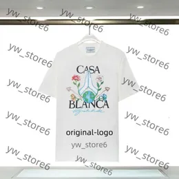 Casa Blanca Tシャツ新しいスタイルメンズカサブランTシャツデザイナーカサブランTシャツ因果通気性ティーレタープリント衣服002A