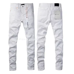 Herren Jeans Purple Brand Jeans Außenhandel grenzüberschreitende Fabrik Direkte Stelle American High Street White Jeans 9024