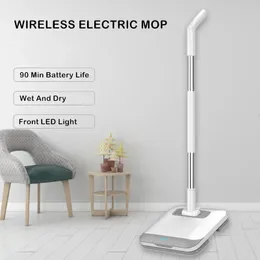 Singme Floor Mop med LED för rengöring av handhållen trådlös Rotary Electric Mop Floor Cleaning Chargeable Home Appliance 240508