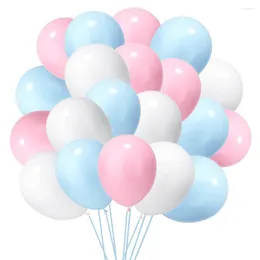 Украшение вечеринки 50шт 12 дюймов розовые синие белые латексные воздушные шарики для гендерного раскрытия детского душа на день рождения свадебные украшения