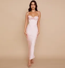 Casual Dresses Double Layer Satin BodyCon Dress Women Party 2022 White House of CB Celebrity Evening Club9776360