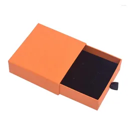 Caschetti per gioielli 12pcs Kraft Paper Cardboard Packaging Box due dimensioni per orecchini Pacchetto regalo