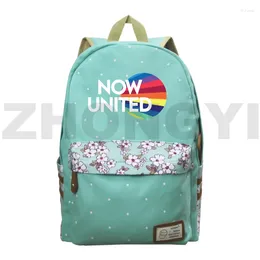 Backpack Now United Top Quality Boys Girls Preppy Floral Schoolbag UN Team Trend Canvas Bags For Women Kawaii Kids Boobkbag 2024