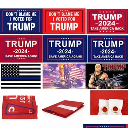 Banner Flags Trump 2024 Flag non biasimarmi Ho votato per le forniture elettorali Dropse Delivery Home Garden Party Dhsuq