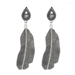 Dangle Earrings LOVBEAFAS Fashion Ethnic Boho Drop Long For Women Antique Silver Plated Leaf Vintage Brincos Longos