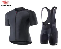 Rion Men Summer Cycling Jersey Set Short Sleeve Bike Jersey MTB Bicycle Gel Pad Cycling Bib Shorts Ropa Ciclismo Hombre6233864