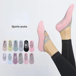 Frauen Socken professionelle Yoga-Baumwoll-Silikon-Pilates Grip Handtuch No-Show Barre atmungsaktiv