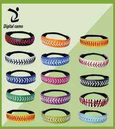 Säljer softball baseball hårband läder pannband kvinnor elastiska huvudband huvudkläder softball lapptäcke pannband hår klo9914875