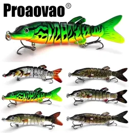 Yemler Cazibe Proaovao 719g Swimbait Pike Wobblers Krankbait Balıkçılık Cazibesi Çok Eklemli Sert Yem Musky Bating ISCA 22111164441594