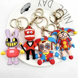 Plush Keychains The Amazing Digital Circus Anime Figure KeyChain Kawaii Joker Pendant Kids Christmas Gift T240506