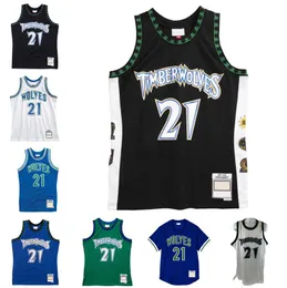 Maglie da basket cucite di Kevin Garnett 1995-96 97-98 03-04 WETCH di legno duri classico Jersey Men Women Women S-6XL