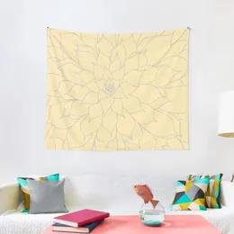 Taquestres Amarelo e cinza suculento Sala de tapeçaria decorando acessórios de decoração estética cama