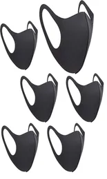 Maska czarnych jamy ustnej oddychająca gąbka Unisex Maska twarzy wielokrotnego użytku przeciw zanieczyszczeniu osłona Osłona usta dla dorosłych2042265