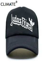 Caps de bola clima masculino Mulher Cruckas Judas Priest Rock Band Cap Fãs de música Summer Black Baseball Mesh Net Hat18632385