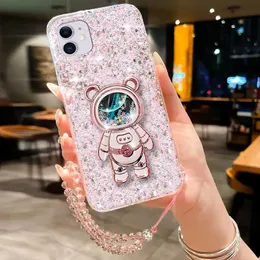 Cell Phone Cases Luxury Soft Quicksand Glitter Astronaut Phone Case For Huawei P30Lite P40 Mate 20 30 Pro Y6P Y7P Y7A Y9A Y9Prime2019 Back Cover J240509