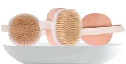 Stockna Bath Brush Sucha skóra Ciało Miękki naturalny włosy Spa Szczotka do kąpieli Bristle Bristsl pędzel do ciała szczotki bez uchwytu 5316470