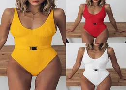 Bikinx White Buckle Bikle Bikini Monokini High Cut Sexy Female Swimsuit One Piece Suits Push Up Swimwear Women Bathing Suit 3043143