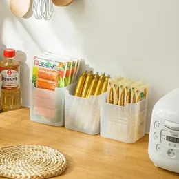 Kühlschrank Organizer Mülleimer Stapelfutter Kühlschrank Aufbewahrungsbox mit Griff klar Plastik Food Freear Pantry Küchengeräte