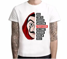 Yeni tişörtlü erkekler komik tasarım la casa de papel t shirt para heist tees tv serisi tshirts erkekler kısa kollu kağıt evi tshirt7511547