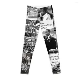 Aktive Hosen Schwarze Geschichte Collage Leggings Trainingskleidung für Frauen Kleidung hochzuschieben