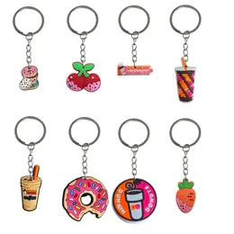 إكسسوارات أخرى Dounuts Keychain لجوائز الفصول الدراسية الأولاد مفاتيح مفاتيح MENING MENTITALITIONITIONS SCHOOLBAG GOODIE BAG Sugfters Supplies KEY OTP0M