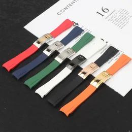 Watch Bands 20mm With Logo 7Colors With buckle Rubber Watch Strap Band For Mens Designer Watch