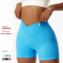 Lu Women Shorts Summer Short Ight für Frauen, dh Farbstoff heben nahtloser Scrunch Butt Bike Yoga Running Shorts Deportivos Align LL Lemon Runni