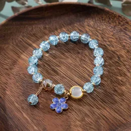 Braccialetti nuziali bracciale fiore di pietra di luna dolce per donne coreane colorate cristalli colorati in perline elastico braccialetti da ragazza