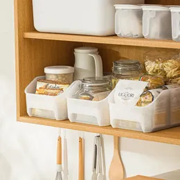 Mehrzwecke weiße Plastiklagerstockbox Pantry Schrankschublade Lagerbehälter Halter Halter Platz sparender Küchen Bad Organizer