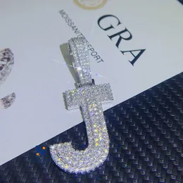 رقم مخصص 7 تمريرة اختبار الماس VVS Moissanite Iced Out 10k 14k 18k 18k karat real gold pendant super man pendant