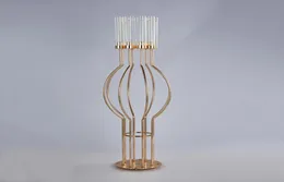 Candelabra Metal 8 Arms Candle Holdser Acrylic Wedding Table Centerpieces Flowers Stand Candelabrum for Home Party Decor5539233