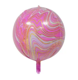22 -Zoll -Marmor Achat Ballon Aluminium Folie Ballon Regenbogen Krawatte Hochzeit Babyparty Geburtstagsfeier Osterballons 176 N27365958
