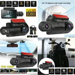 CAR DVR DVRS Dashcam Dual Camera HD vorne Heck 2 Objektivrecorder Dash Cam Weitwinkel Nachtsicht Rekorde Drop Lieferung MO DHW0P