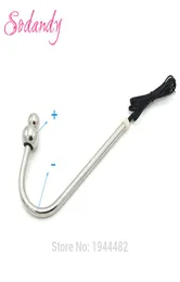 Bipolar Electrode Electro Stimulation Prostate Stimulator Stainless Steel Anal Hook Electric Shock Anal Anchor Butt Plug TENS9054648