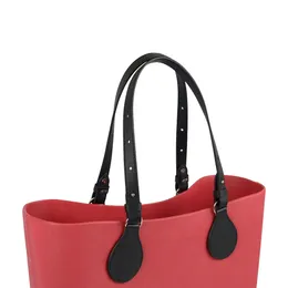 TANQU Bidirectional Adjustable Length Flat Leather Belt Handle with Drops for Obag Basket Bucket City Chic Women Handbag O Bag 240509
