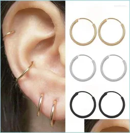 후프 Huggie Hoop Earrings Circle Metal for Femme Brinco Fememetric Jewolly Gold Earing Trendy Small Chakrabead22493360