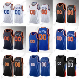 2024 New City Jalen Brunson RJ Barrett Jersey de basquete 30 7 Julius Randle Mitchell Robinson New Yorks OBI TOPPIN Knick Evan Fournier 9 Quickley Derrick