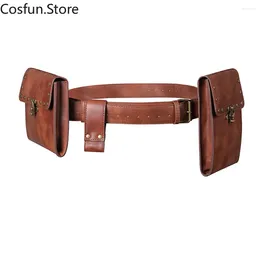 Waist Bags Steampunk Vintage Leather Pouch Bag Buckle Belt Medieval Renaissance Viking Larp Wallet Men Women Costume Gear Kits For Adult