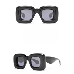 Mężczyznowe okulary przeciwsłoneczne dla kobiet Chunky Plate 40098 Classic Black Trend Sunglasses Oryginalne pudełko 2119