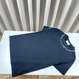 24SS Paris Number Drukuj litery haftowe koszulka designerka T -koszul