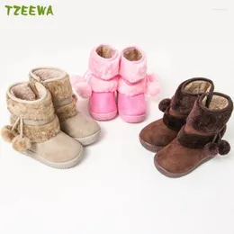 Boots 2024 Winter Children Warm Girls Shoes Cotton-Padded Boys Kids Snow Sapato Infantil Menina