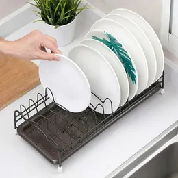Iron Kitchen Withing Rack Selder com bandeja de manobra de prateleira de prateleira de prateleira de prato de prato de prato de prato de prato organizador de cozinha
