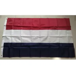 Tillbehör broderad sydd nederlands flagga Nederländerna Holland Dutch National Flag World Country Banner Oxford Fabric 3x5ft, gratis frakt