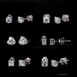 Серьга мозана 14 тыс. Золотая мозан 1CT причудливая форма moissanite def vvs круглый/груша/Изумруд/сердце.