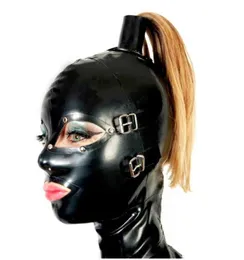 Design di lingerie sexy Prodotti sexy Sexy Women Women Latex Mask Cappucce Fetish Pullthrough Fetish Fetish For Hole Plus size3030439