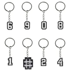 Outra decoração da casa Black Número 10 Keychain Keychains Tags Goodie Bag