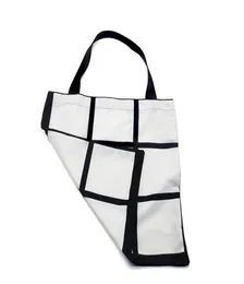 Sublimation Grid Tote Bag Double Sighi Blank Bianco trasferimento di calore fai -da -da -te SACOLA SUFFERTA SUDOKU GRIDVIEW GRANDE SCHEDA RIUSABILE F4494187