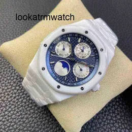 2024 NOVOS Estilos APS Relógios de luxo para homens Mecânicos 20222Luxury Brand 41mm 5134 Movimento 26579 White Ceramic Designers Wristwatches R3EP